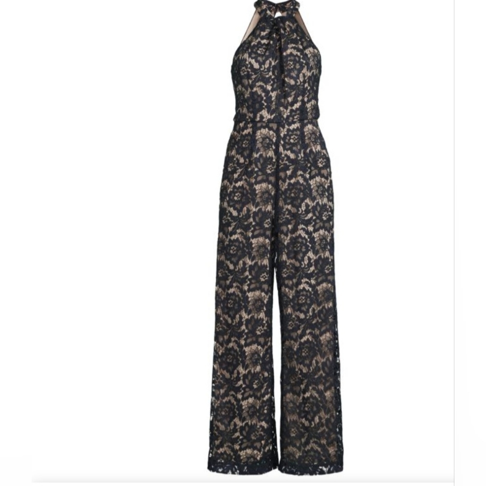 Julia Jordan lace  black jumpsuit
